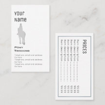 "Essential" Horse Riding Price Cards