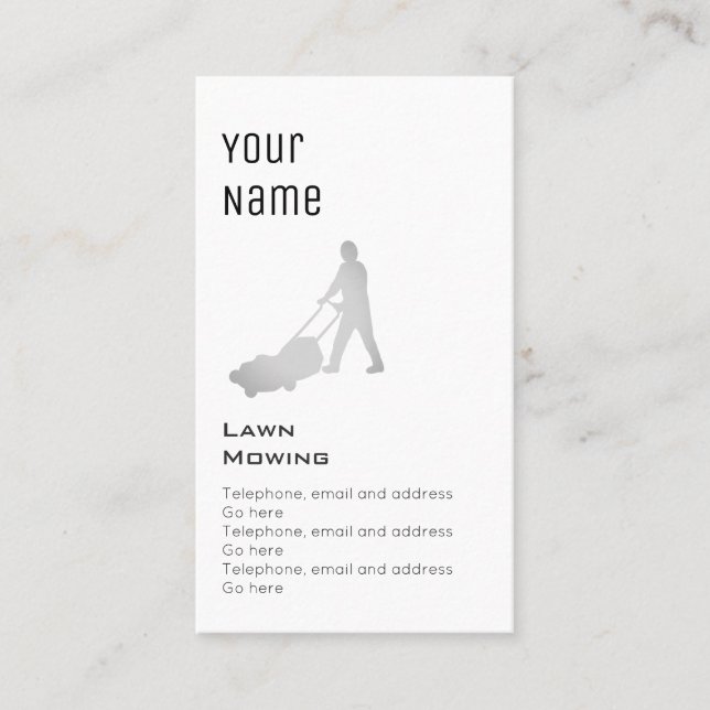 "Essential" Lawn Mowing Price Cards (Front)