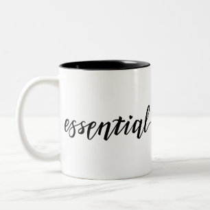 Essential lettering for front-line workers Two-Tone coffee mug