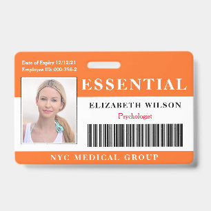 Essential Modern Employee Photo ID Badge