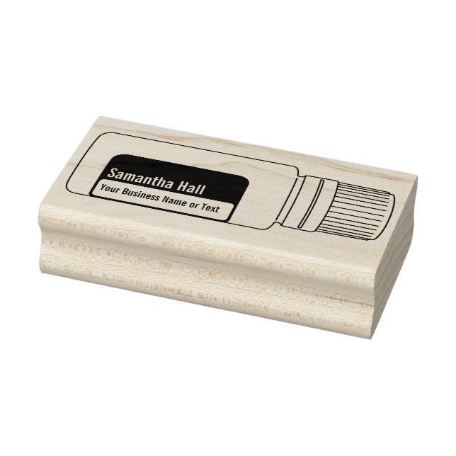 Essential Oil Bottle Business Rubber Art Stamp (Stamp)