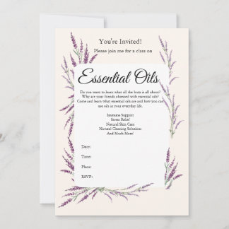 Essential Oil Class Invitation