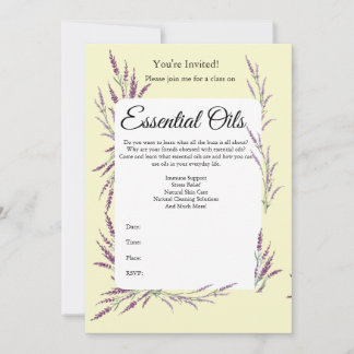 Essential Oil Class Invitation