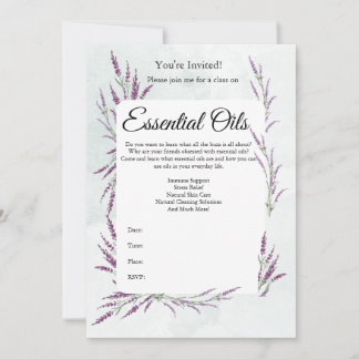 Essential Oil Class Invitation