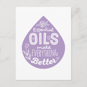 Essential Oil Drop Class Event Party Postcard