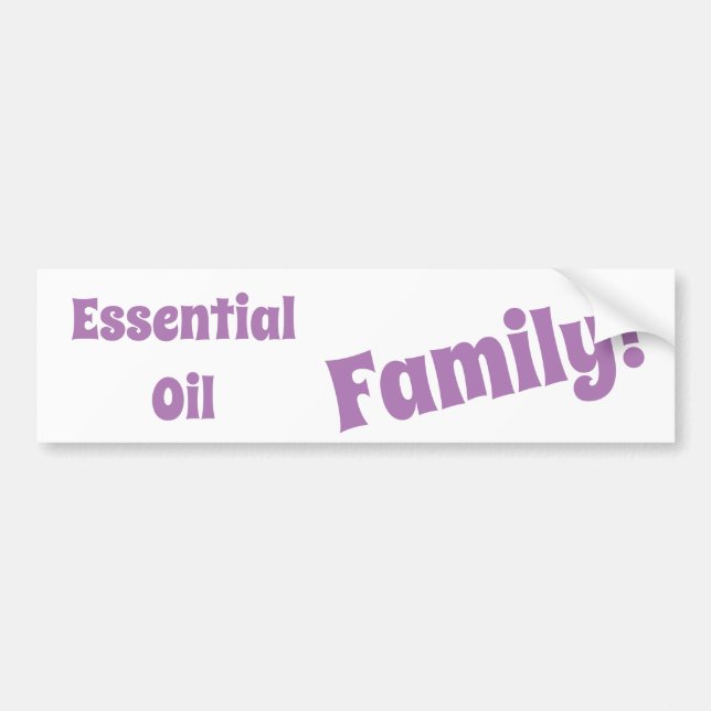 Essential Oil Family Bumper Sticker (Front)