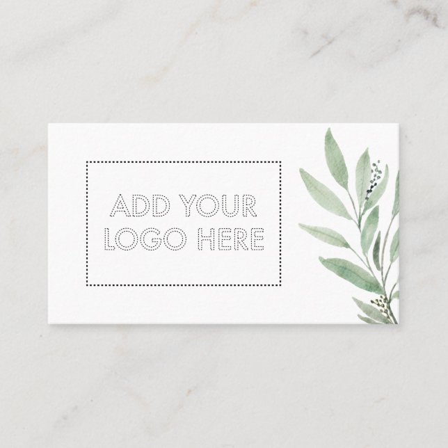 Essential Oils add custom logo green flower beauty Business Card (Front)