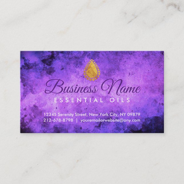 Essential Oils Business Cards (Front)