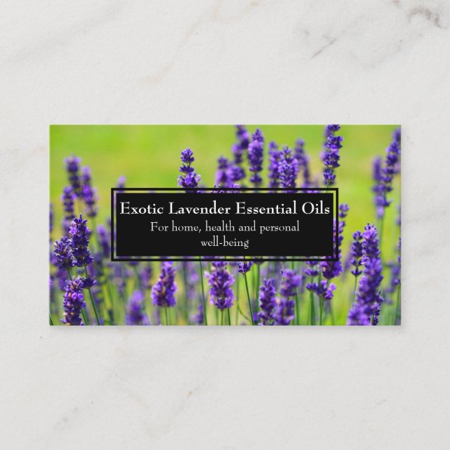 Essential Oils Business Wellness Holistic Lavender Business Card (Front)