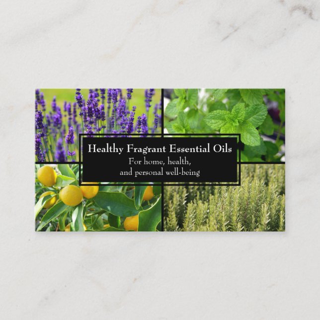 Essential Oils Business Wellness Natural Herbal Card (Front)