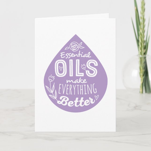 Essential Oils Drop Thank You Card (Front)