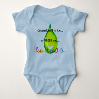 Essential Oils head to toe green drop Baby Bodysuit