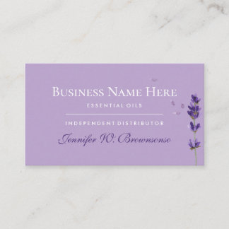 essential oils Lavender Purple Business Card