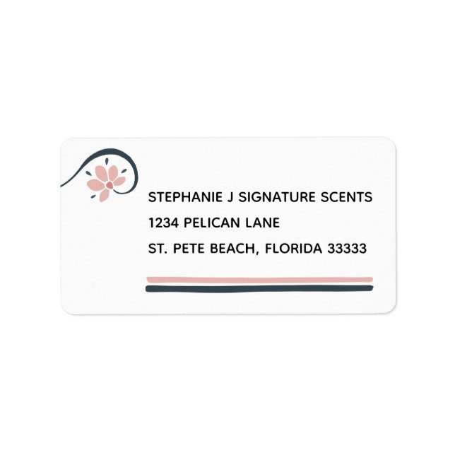 Essential Oils Personalised Return Address Label (Front)