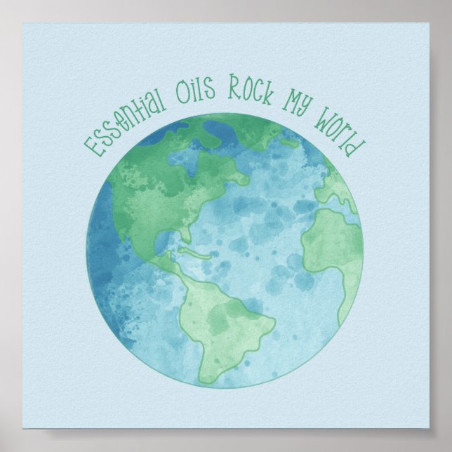 Essential Oils Rock My World Poster (Front)