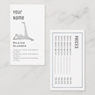"Essential" Pilates Price Cards