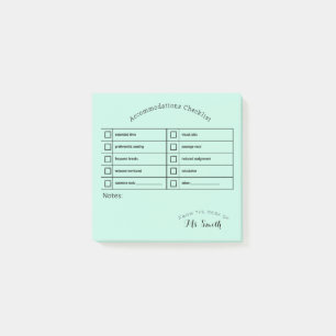 Essential SpEd Tool: Accommodations Checklist  Post-it Notes