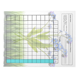 Essential SpEd Tool: Blank Data Sheet (Trials) Notepad