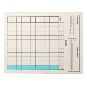 Essential SpEd Tool: Blank Data Sheet (Trials) Notepad