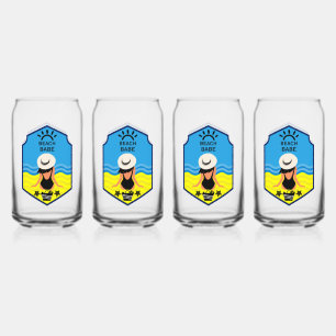 Essential Summer Beach Can Glass