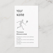 "Essential" Tennis Coaching Price Cards
