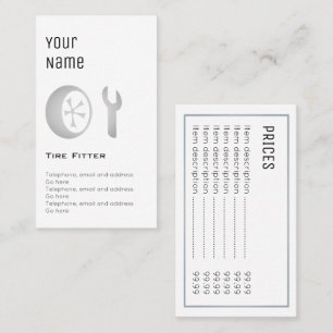"Essential" Tire Fitter Price Cards