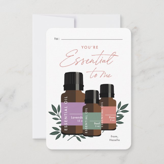 Essential to me Classroom Valentine's Day Card (Front)