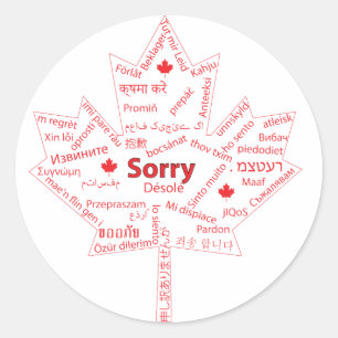 Essential translation for Canadians Classic Round Sticker