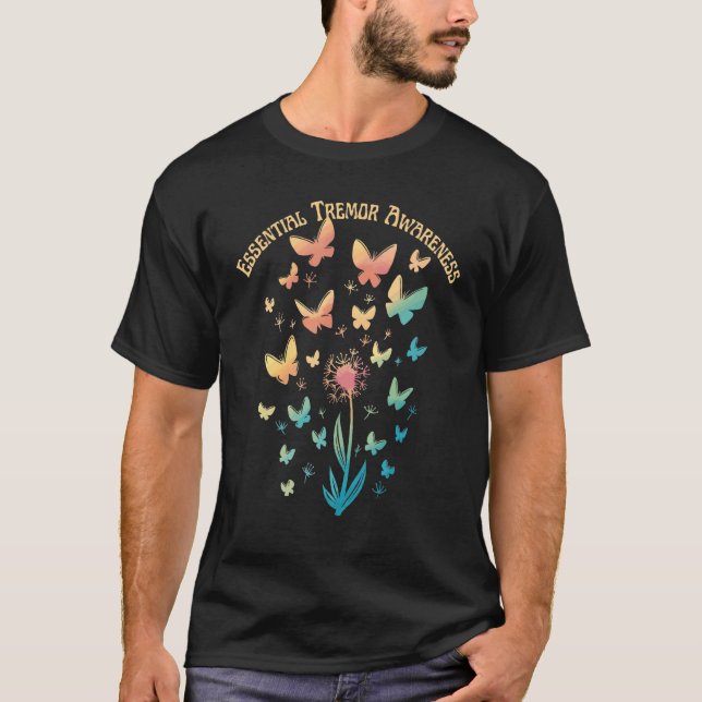 Essential Tremor Awareness Dandelion Flower Butter T-Shirt (Front)