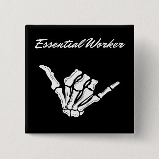 Essential Worker Square 15 Cm Square Badge