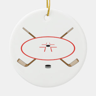 essentials of ice hockey ceramic tree decoration