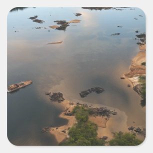 Essequibo River, longest river in Guyana, and 2 Square Sticker