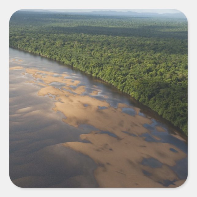 Essequibo River, longest river in Guyana, and 3 Square Sticker (Front)