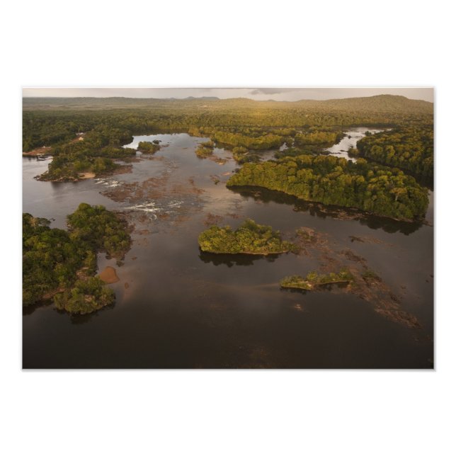 Essequibo River, longest river in Guyana, and 4 Photo Print (Front)