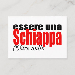 Essere una Schiappa être nulle en français B Cards