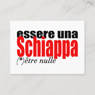 Essere una Schiappa être nulle en français B Cards
