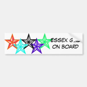 Essex girl on board bumper sticker