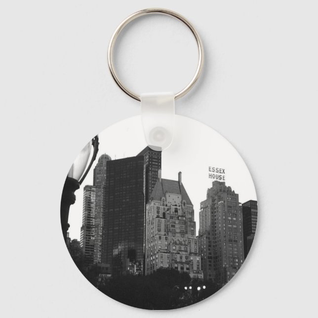 Essex House Black & White NYC Key Ring (Front)