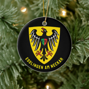 Esslingen am Neckar coat of arms, Germany Ceramic Ornament