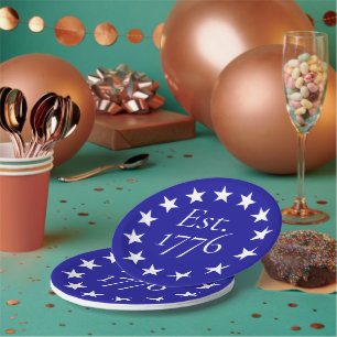 Est. 1776 Betsy Ross Flag Patriotic Gift Paper Plate