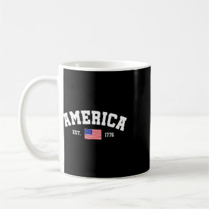 Est 1776 Patriotic Us American Flag 4th Of July Am Coffee Mug