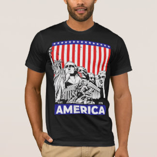 Est 1776 Patriotic US American Flag 4th Of July Pr T-Shirt