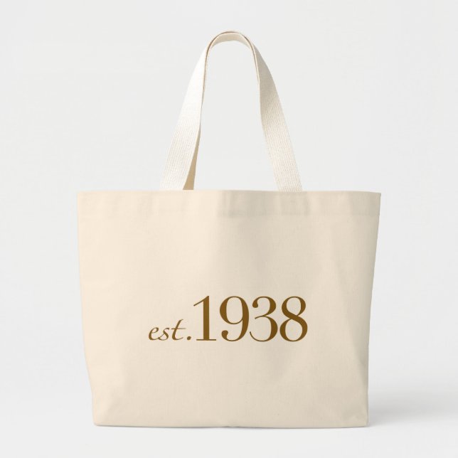 Est 1938 large tote bag (Front)