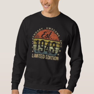 Est 1943 Limited Edition 82nd Birthday Vintage 82  Sweatshirt