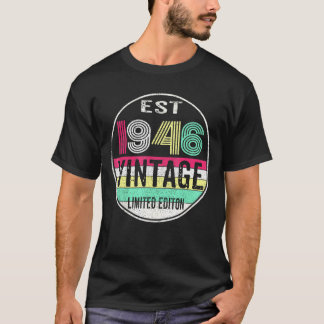 Est 1946 Vintage 1946 76th Birthday T-Shirt