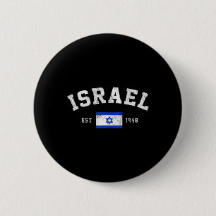 Est. 1948 Israelis Flag Independence Day 6 Cm Round Badge