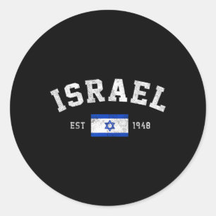 Est. 1948 Israelis Flag Independence Day  Classic Round Sticker