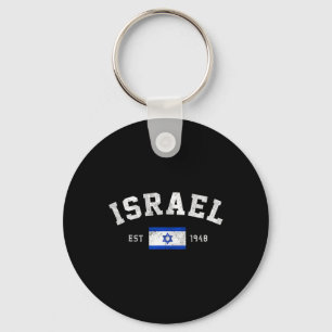 Est. 1948 Israelis Flag Independence Day Key Ring