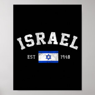 Est. 1948 Israelis Flag Independence Day Poster