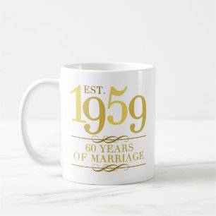 Est. 1959 60th Wedding Anniversary Coffee Mug